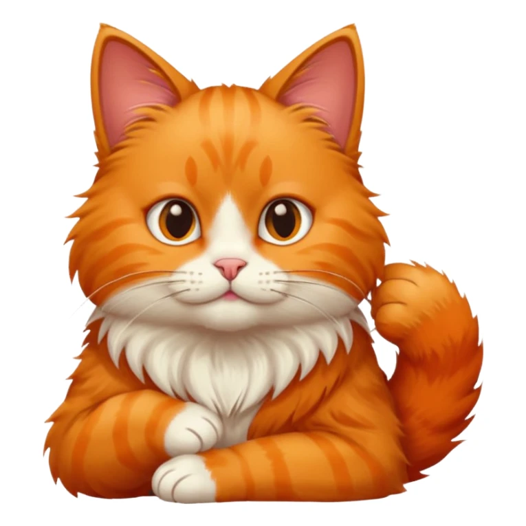 😺cat emoji leaning chin on its paw sticker