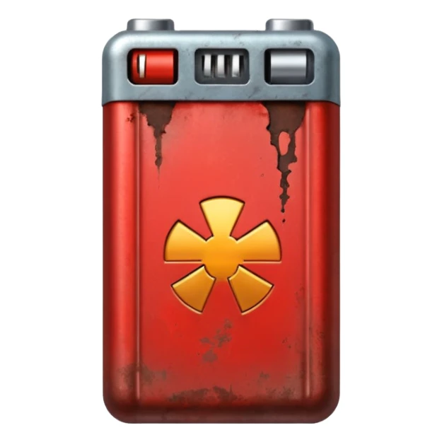 батарейка без  энергии , красная sticker