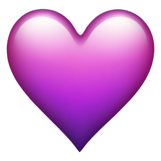 Shiny glass purple gradient heart  sticker
