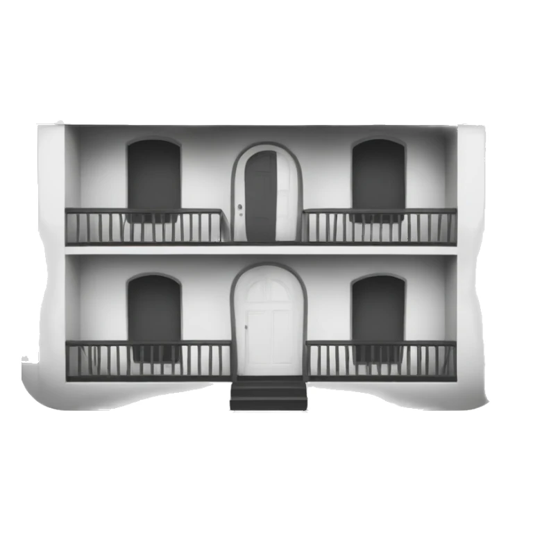 House with three floors black and white  sticker