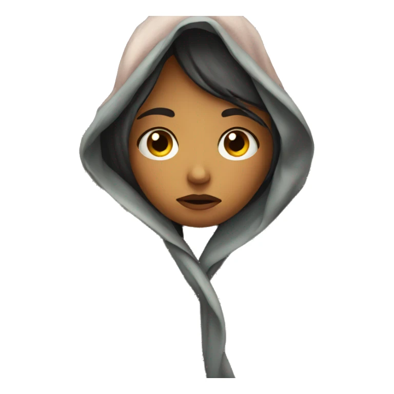 girl in blanket sad sticker