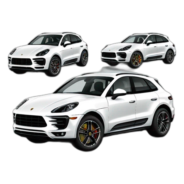 Porsche macan white turbo sticker