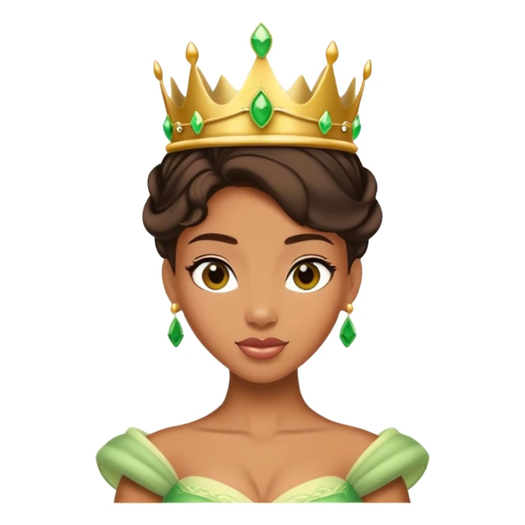 princess tiana crown sticker