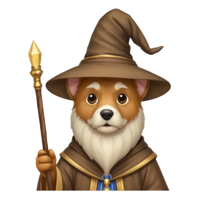 Dog wizard sticker