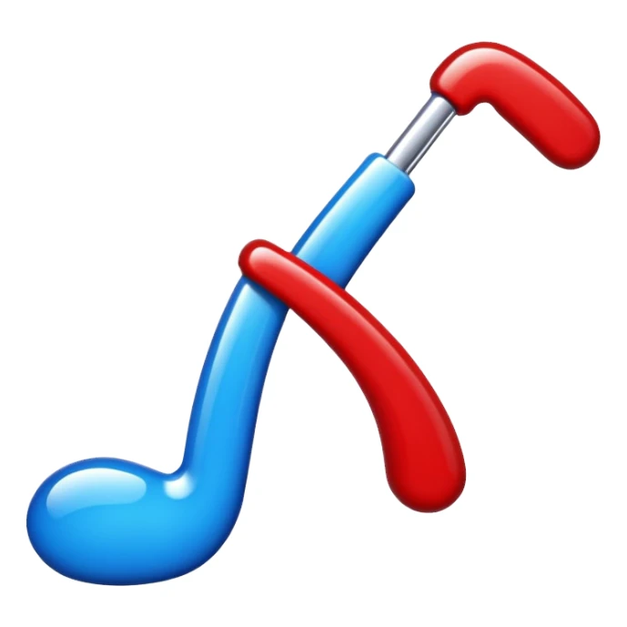 Vinyl bleu and red sticker