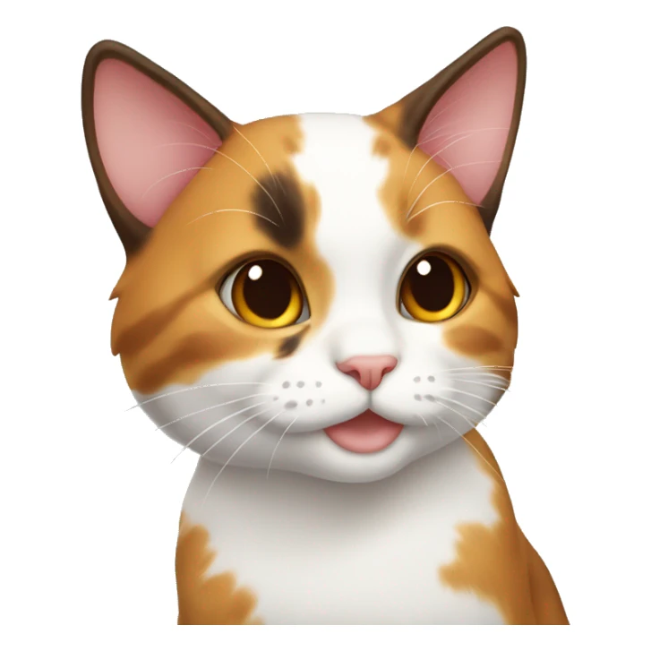 calico cat love sticker