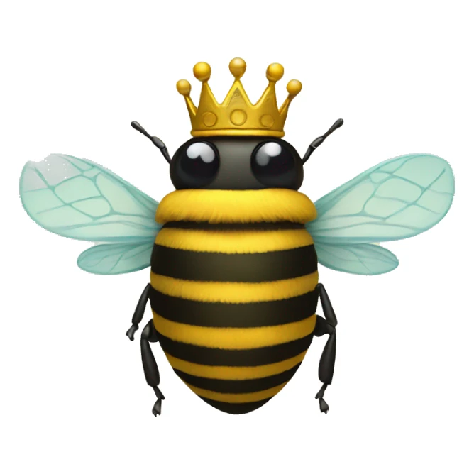 bumblebee wearing a crown sticker