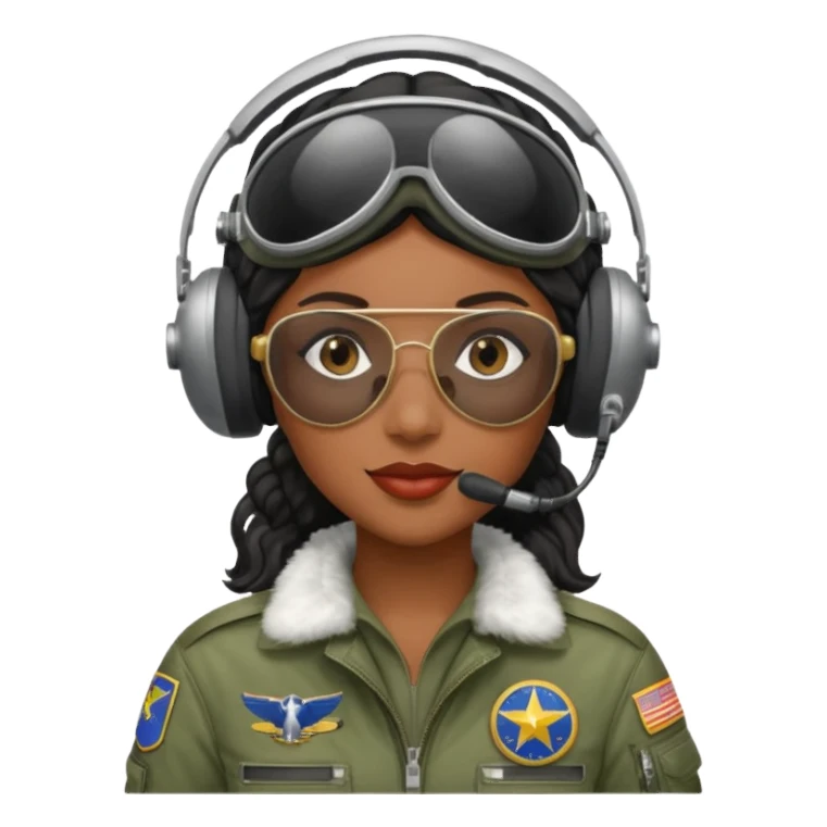 Black Pilot Woman sticker