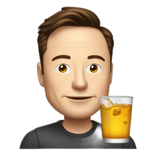 Elon musk drink advoca sticker