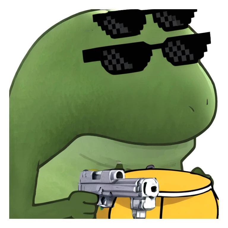 Banana with drum gun  sticker