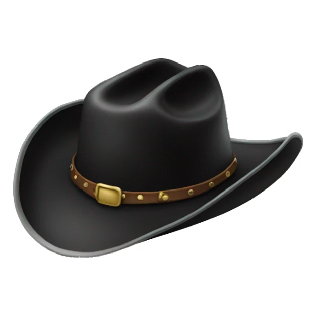 black cowboy hat  sticker