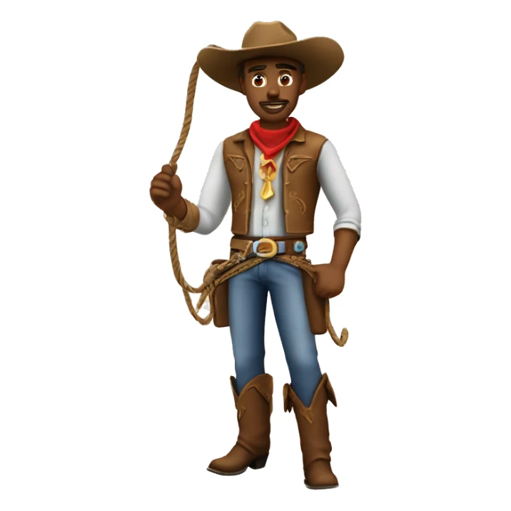 Cowboy with lasso ￼ sticker