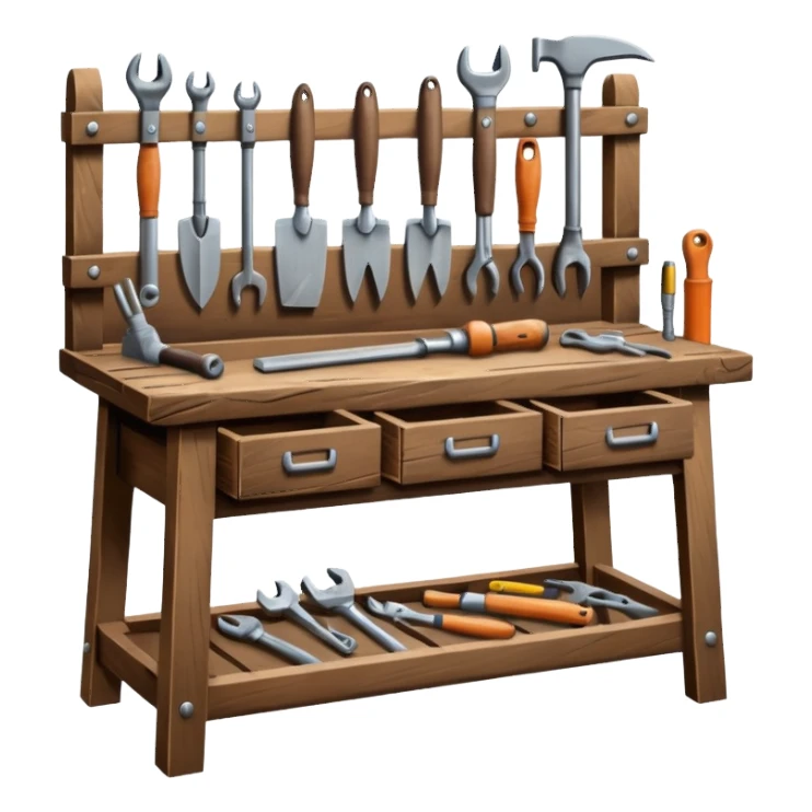 Wooden Tool Bench sticker