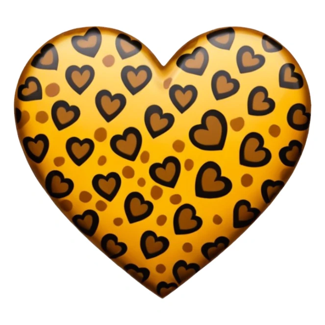 Heart lepord sticker