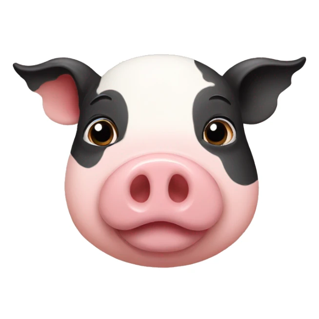 pig and cow  sticker