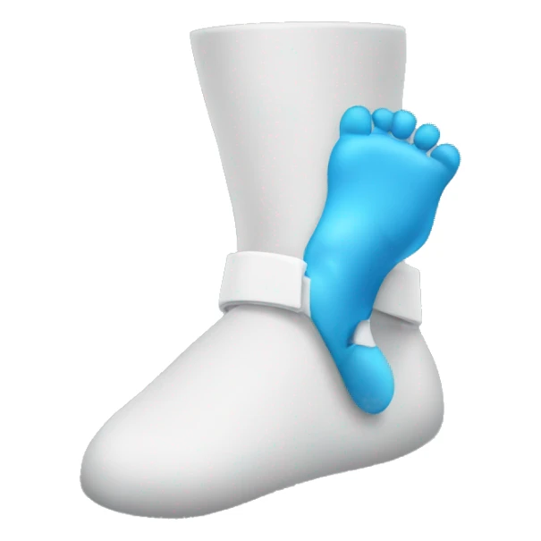 Broken ankle with a blue cast  sticker