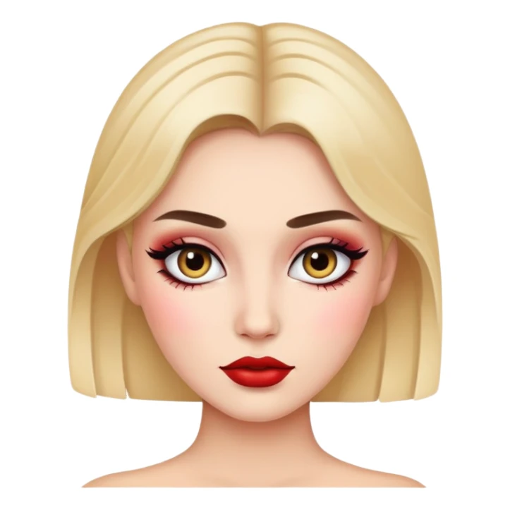 Girl with makeup  sticker