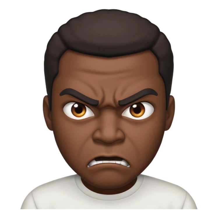 draw an angry violent black man sticker