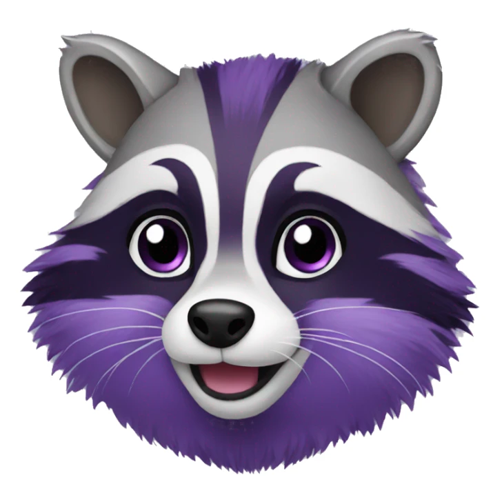 purple raccoon sticker
