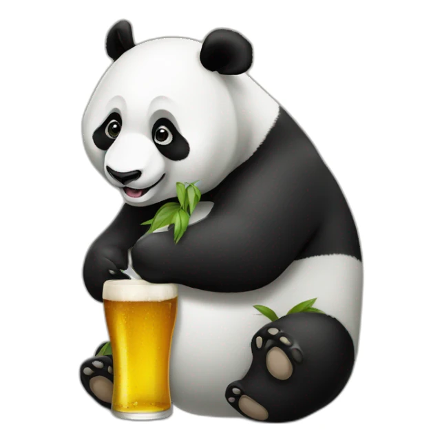 Panda avec un bière  sticker