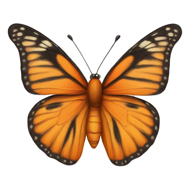 Orange butterfly  sticker