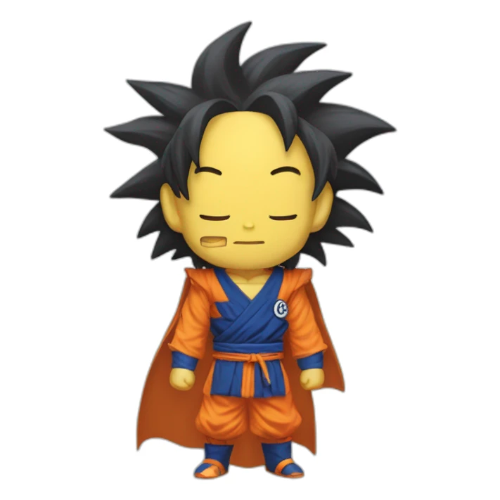 goku with madara's costume sticker