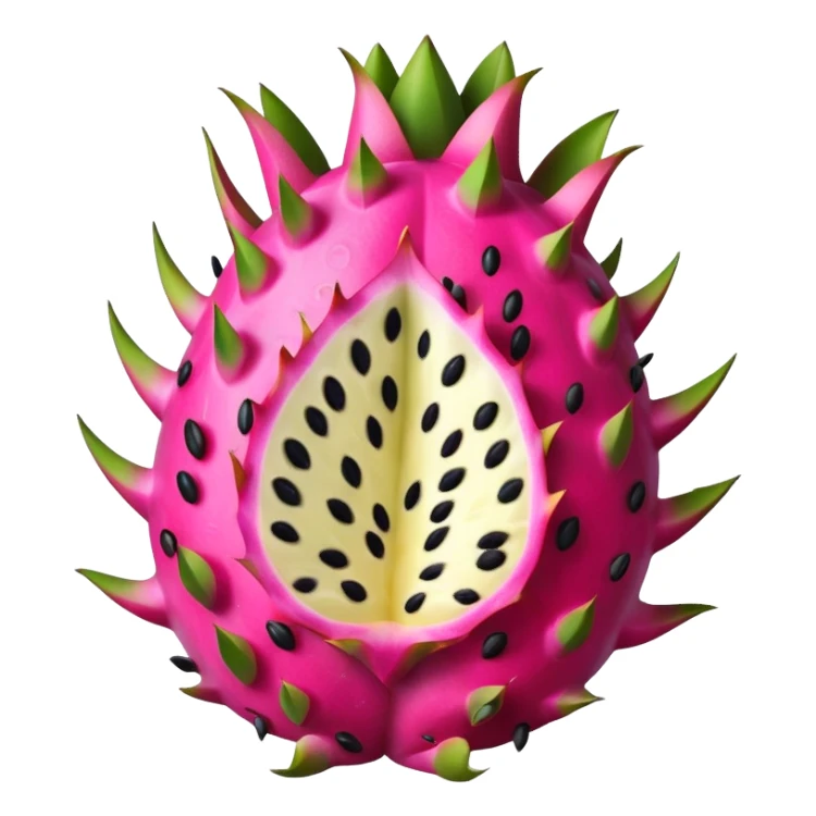 Dragonfruit cut in the meadle sticker
