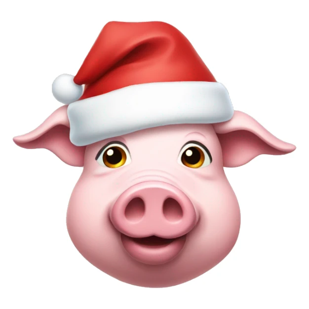 Pig in Santa hat sticker