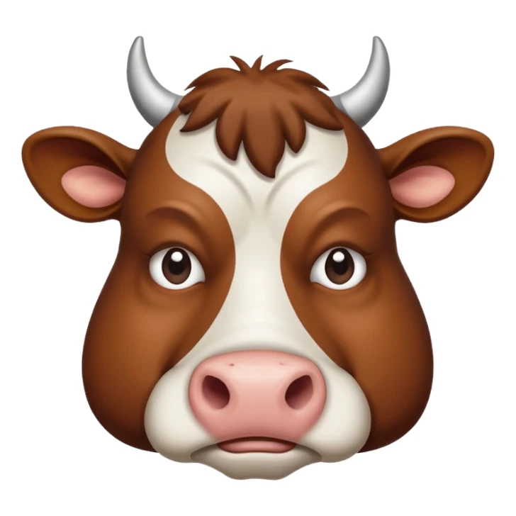 A cow that is moody sticker