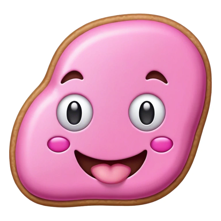 Pink snicker emoji sticker