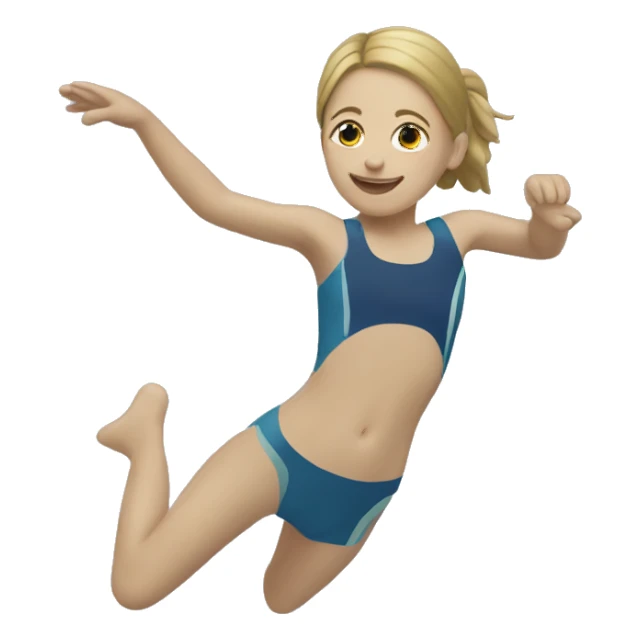 A girl springboard diving  sticker