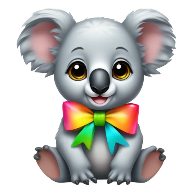 Baby koala wearing a bow  sticker