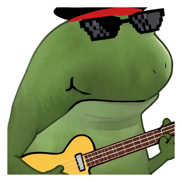 playing the guitar sticker