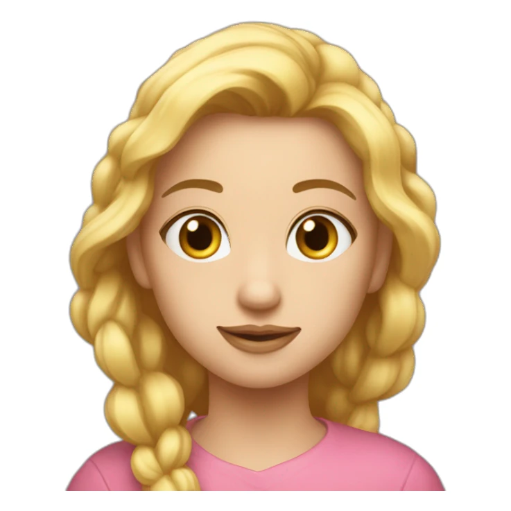 розовая рыба с чипсами sticker