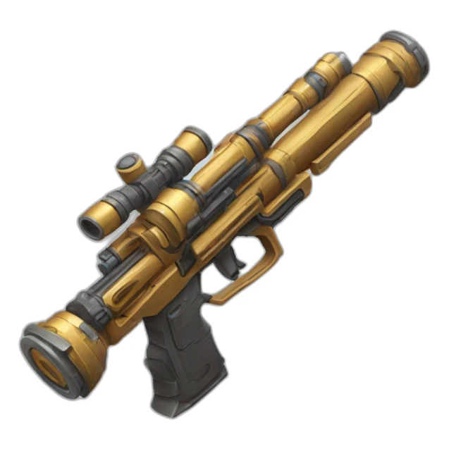triple barrel mounted futuristic gun sticker