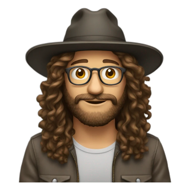 Ben goertzel with a hat sticker