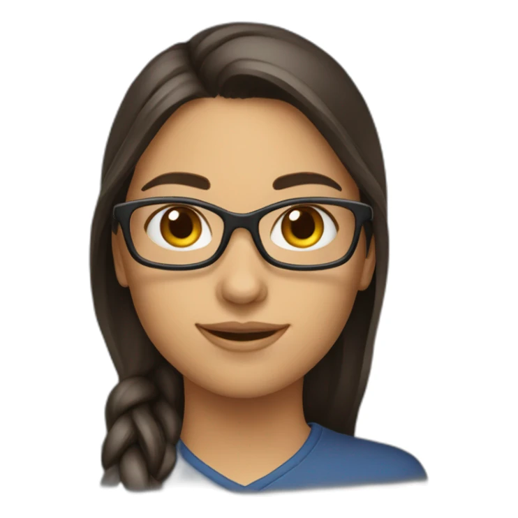 brunett girl software developer sticker