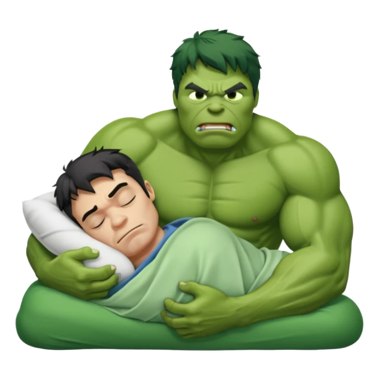 Incredible hulk sleeping sticker