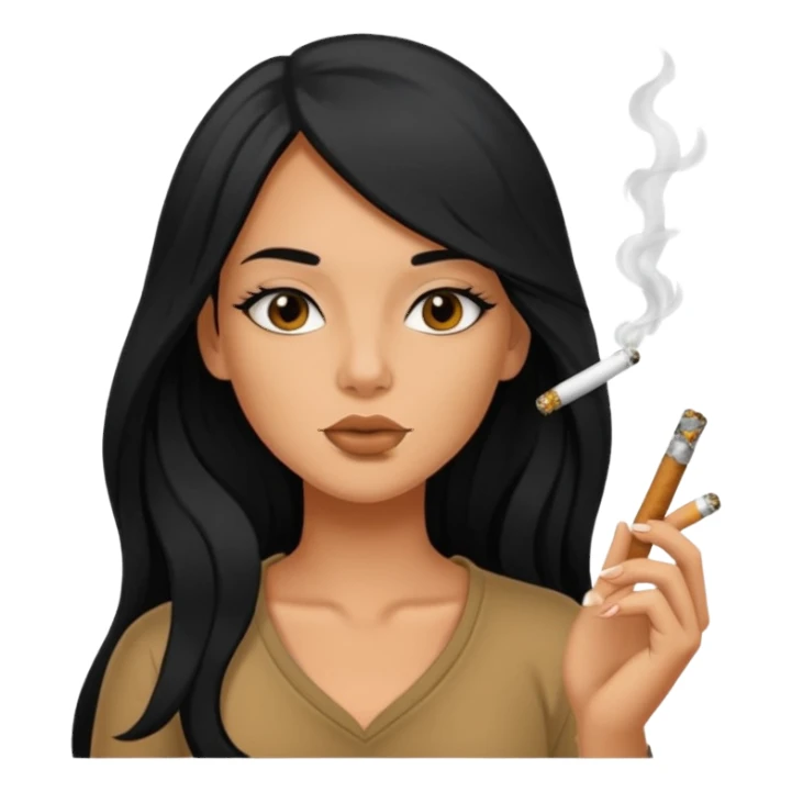 A girl smoking an joint  sticker