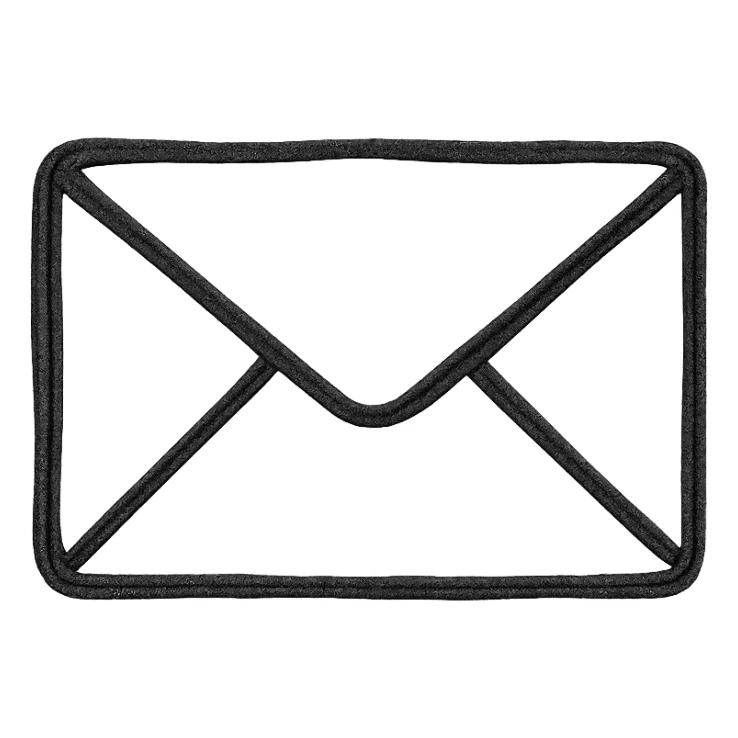 An envelope in hand drawn style sticker