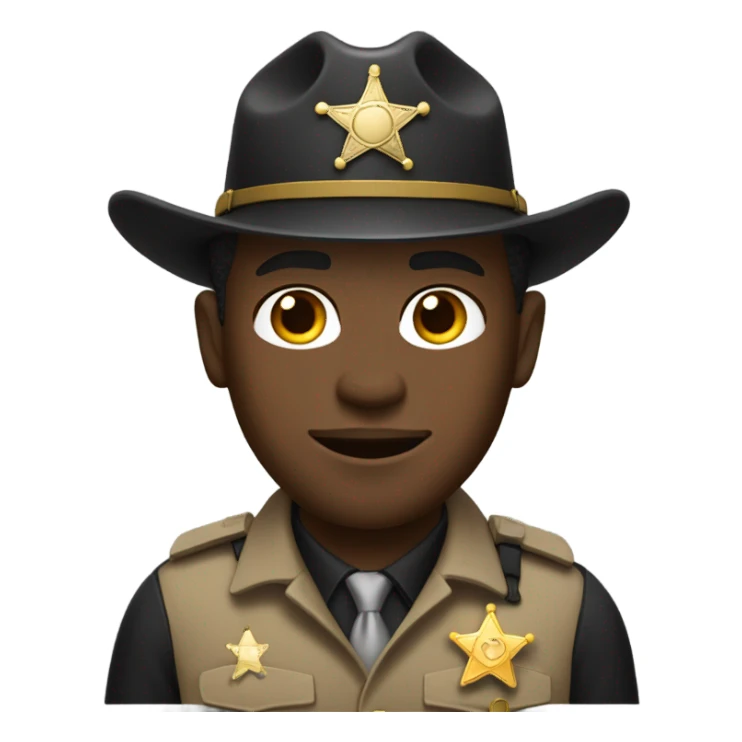 Black man as a sheriff Deputy  sticker