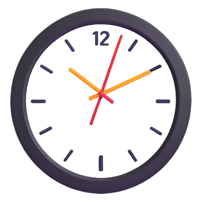 clock with Dayforce color scheme sticker