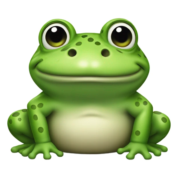 Smiling green toad sticker