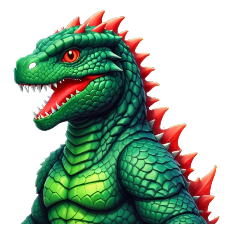 Godzilla with red atomic breath  sticker