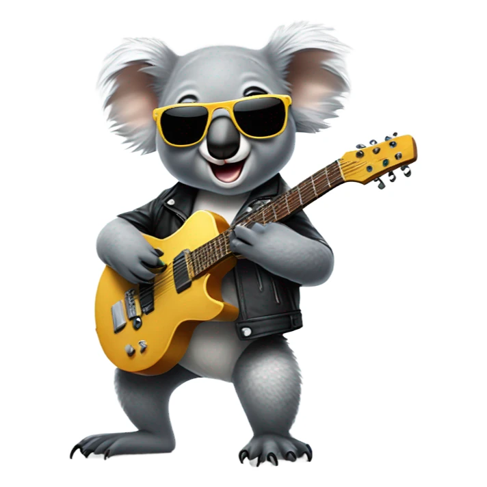 Rocker koala sticker