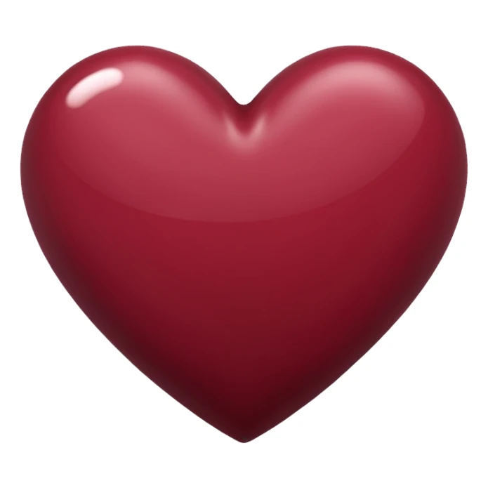 Maroon heart sticker
