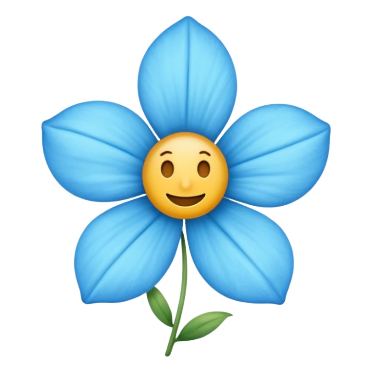 Des emojis fleur bleue sticker