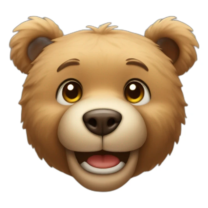 Teddy bear smirk sticker
