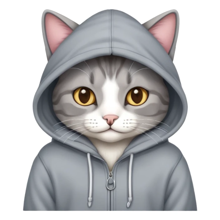 Cat wearing hoodie  sticker