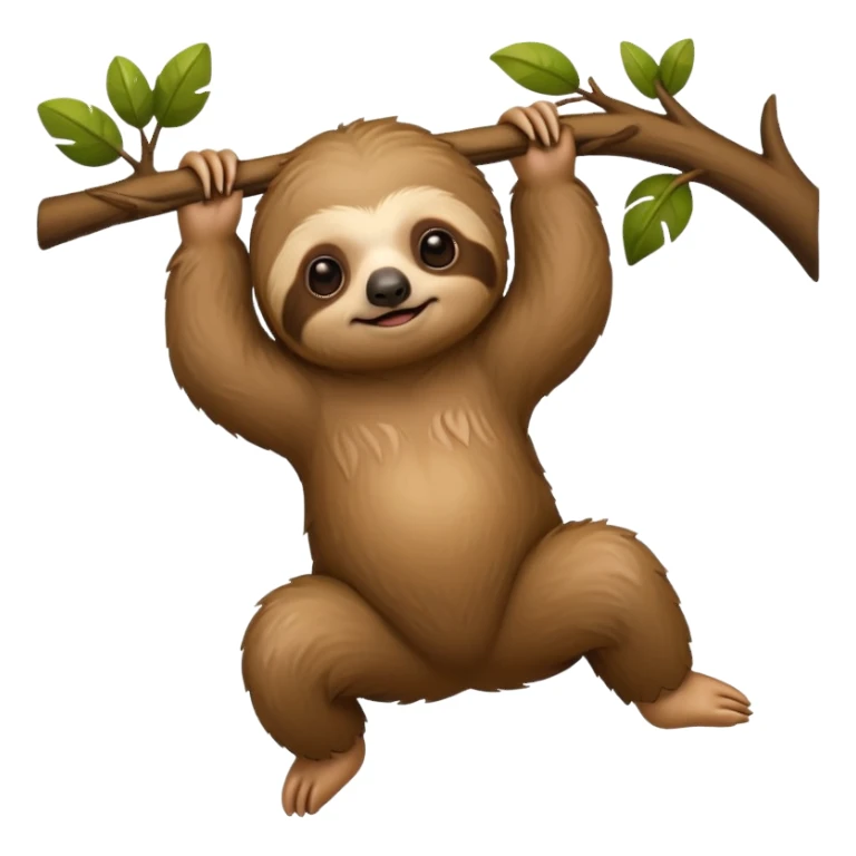 baby sloth on the tree sticker